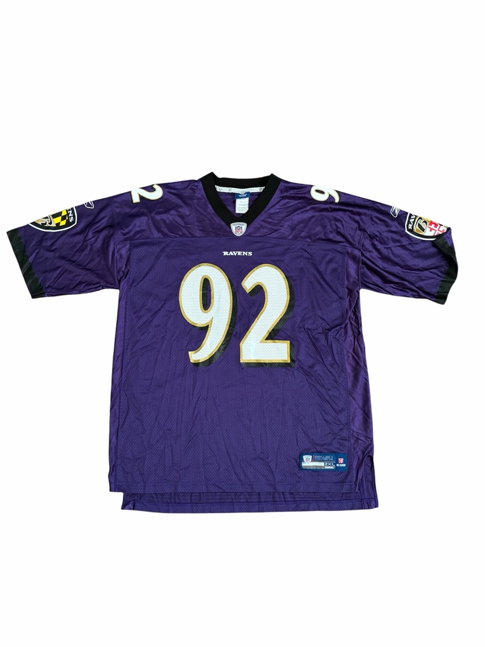 Baltimore Ravens Football Jersey Haloti Ngata Reebok Size 2XL Authentic Purple